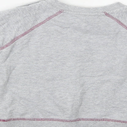 M & Co Baby Grey  Cotton Pullover Blouse Size 12-18 Months Crew Neck  - Dinosaurs