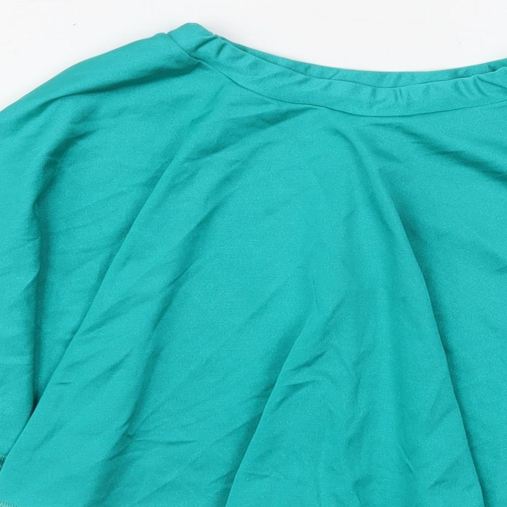 Harlequin Dancewear Girls Green  Nylon Skater Skirt Size 5-6 Years  Regular
