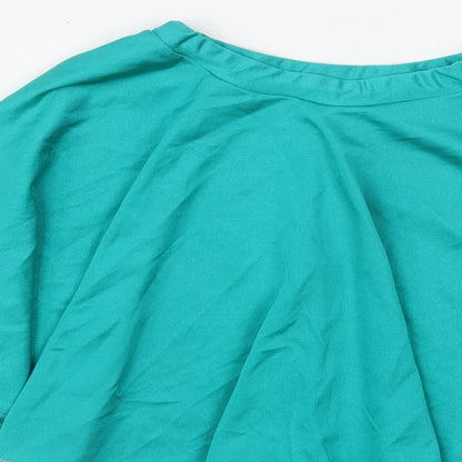 Harlequin Dancewear Girls Green  Nylon Skater Skirt Size 5-6 Years  Regular