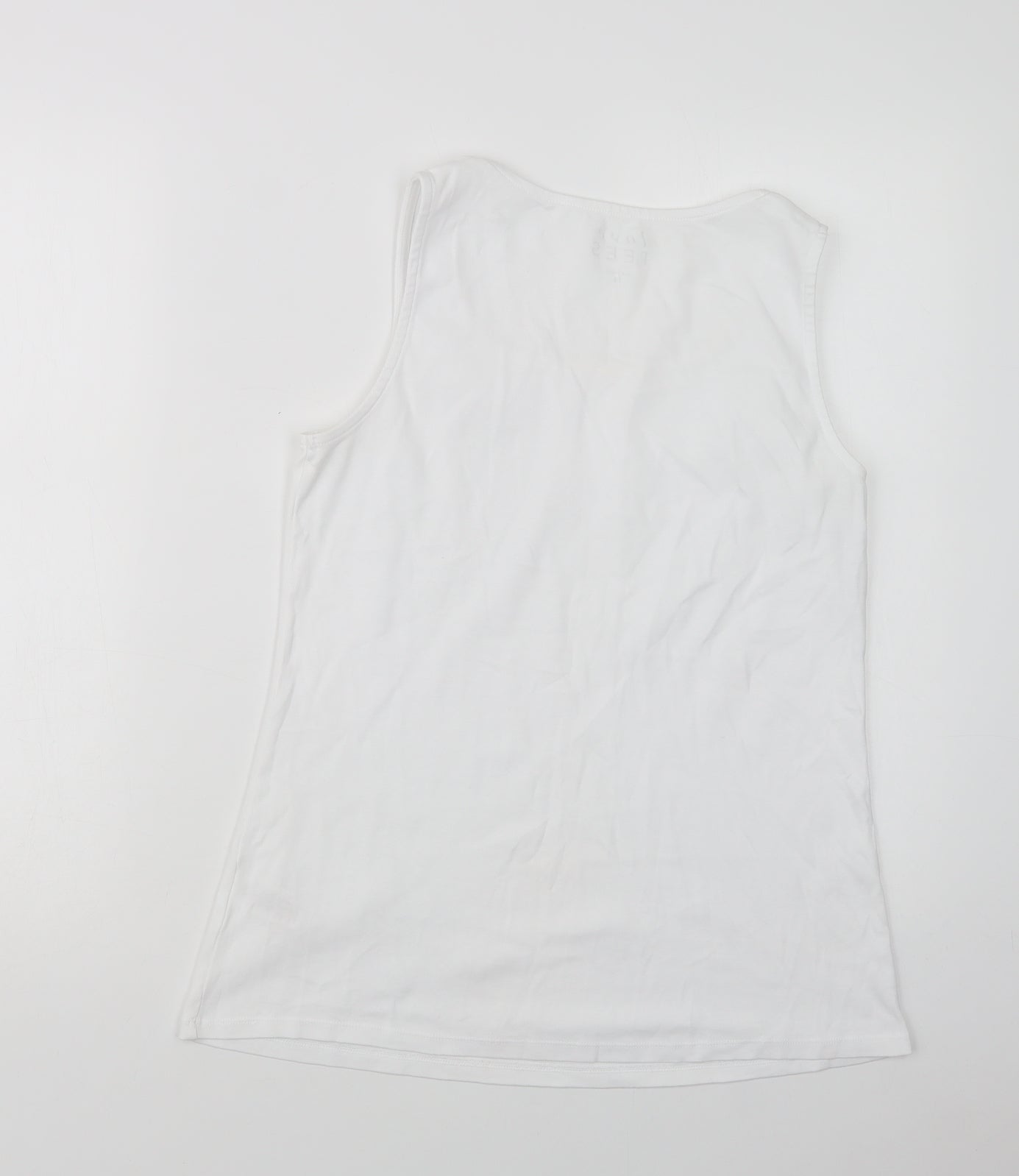 Womens UK Size 14 Love Tees White Basic Tank