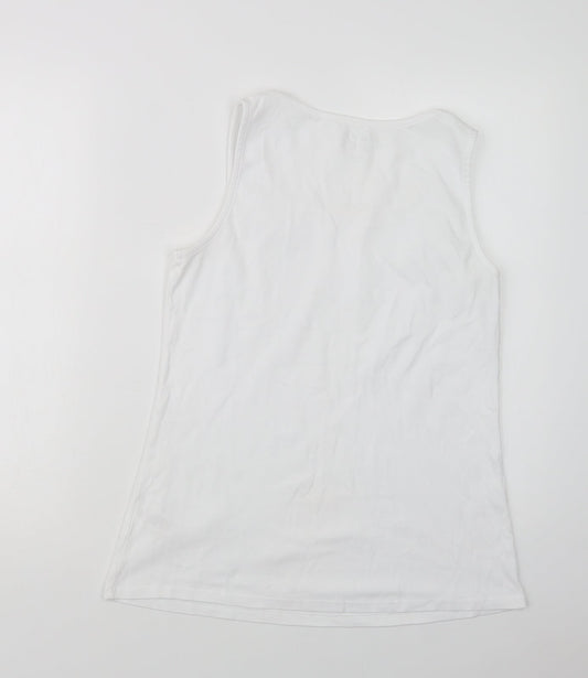 Womens UK Size 14 Love Tees White Basic Tank