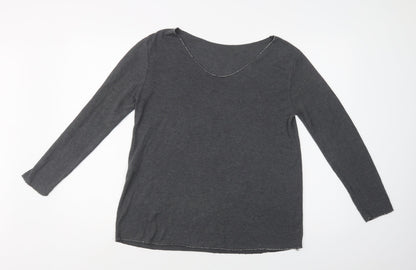 Womens UK Size L Preworn Grey Pullover Jumper