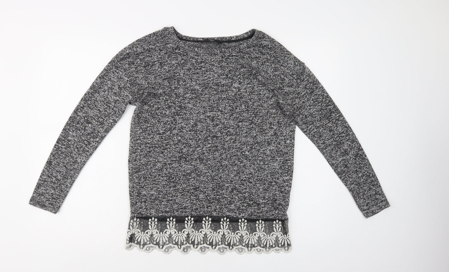 Womens UK Size 8 NEXT Grey Basic Blouse