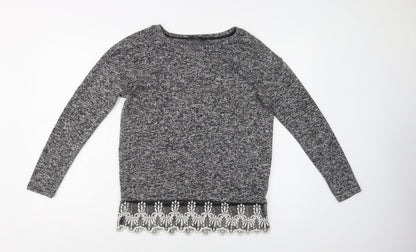 Womens UK Size 8 NEXT Grey Basic Blouse