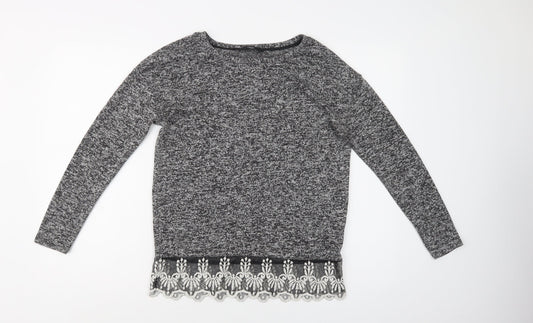 Womens UK Size 8 NEXT Grey Basic Blouse