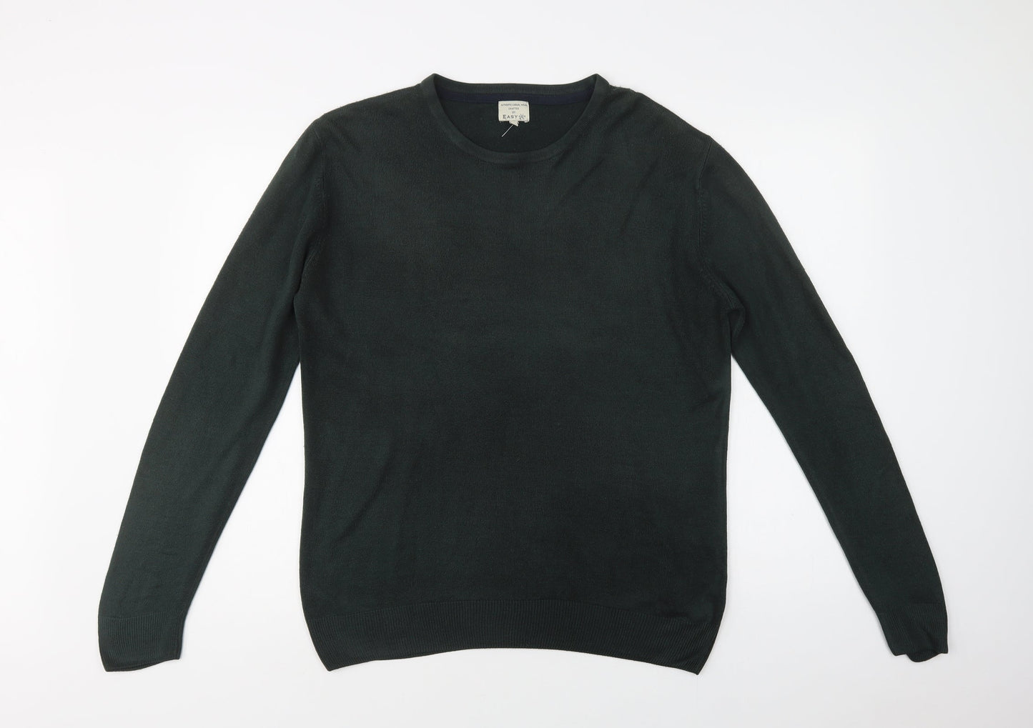 Matalan Mens Green Crew Neck  Acrylic Pullover Jumper Size M