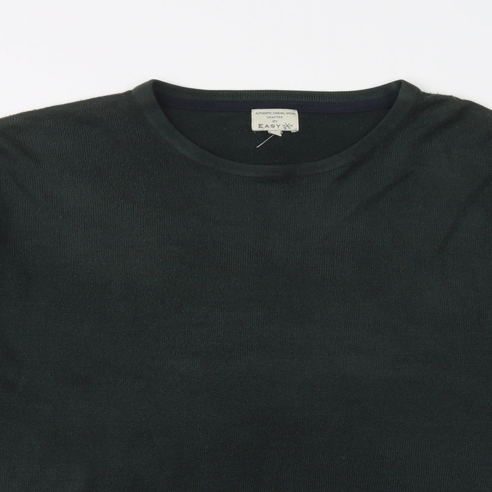 Matalan Mens Green Crew Neck  Acrylic Pullover Jumper Size M