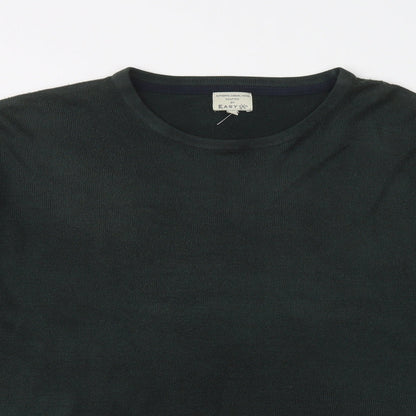 Matalan Mens Green Crew Neck  Acrylic Pullover Jumper Size M