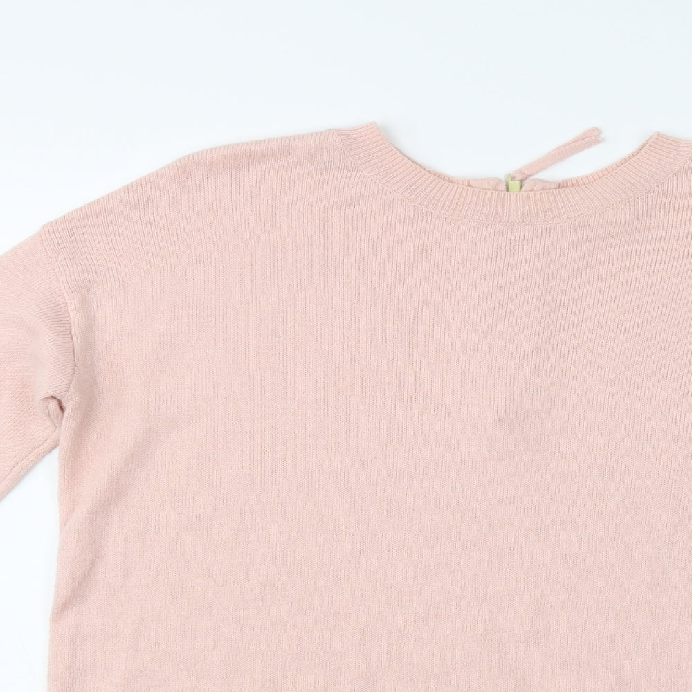 Womens UK Size S H&M Pink Pullover Jumper