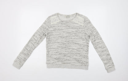 Womens UK Size 10 Papaya Grey Pullover Jumper