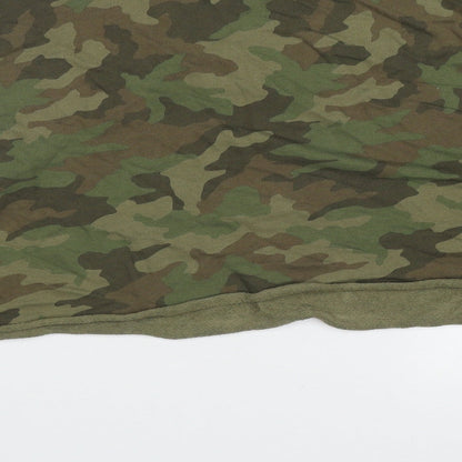 Just Fab Womens Green Camouflage Cotton Pullover Sweatshirt Size XL  Pullover