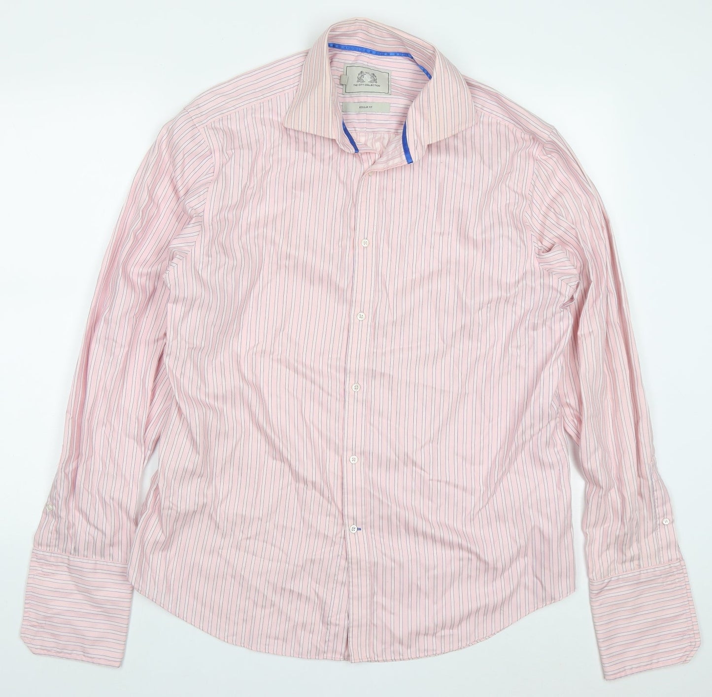 Mens UK Collar Size 16.5 NEXT Smart Pink  Dress Shirt