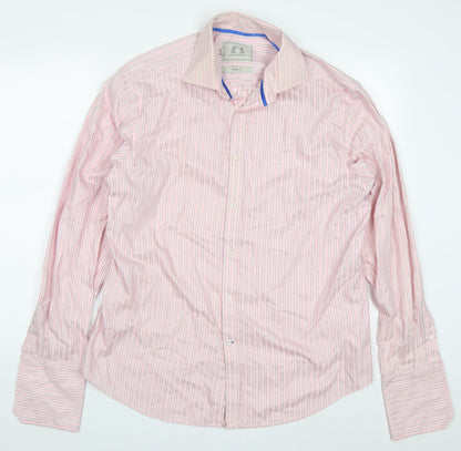 Mens UK Collar Size 16.5 NEXT Smart Pink  Dress Shirt