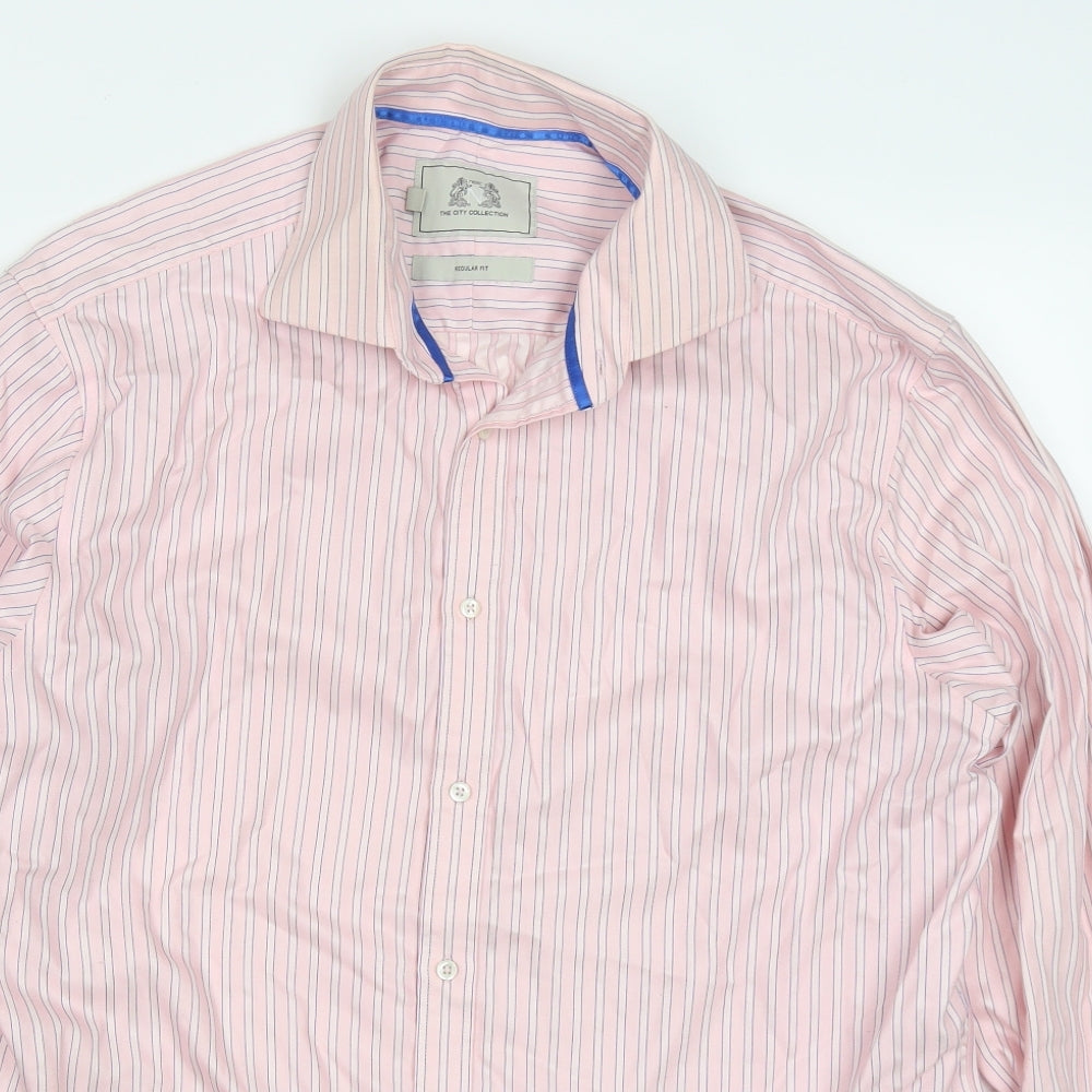 Mens UK Collar Size 16.5 NEXT Smart Pink  Dress Shirt