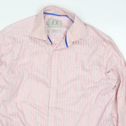 Mens UK Collar Size 16.5 NEXT Smart Pink  Dress Shirt