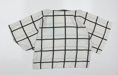 Womens UK Size XS Zara White Basic Blouse