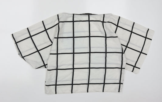 Womens UK Size XS Zara White Basic Blouse