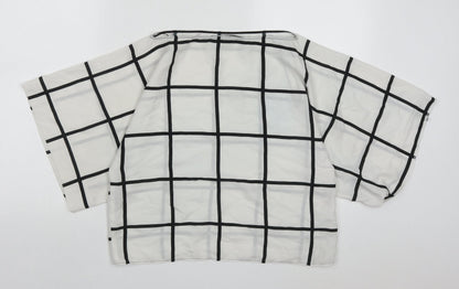 Womens UK Size XS Zara White Basic Blouse