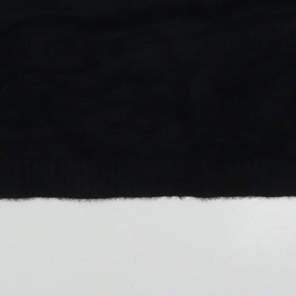 SheIn Womens Black V-Neck  Acrylic Pullover Jumper Size S