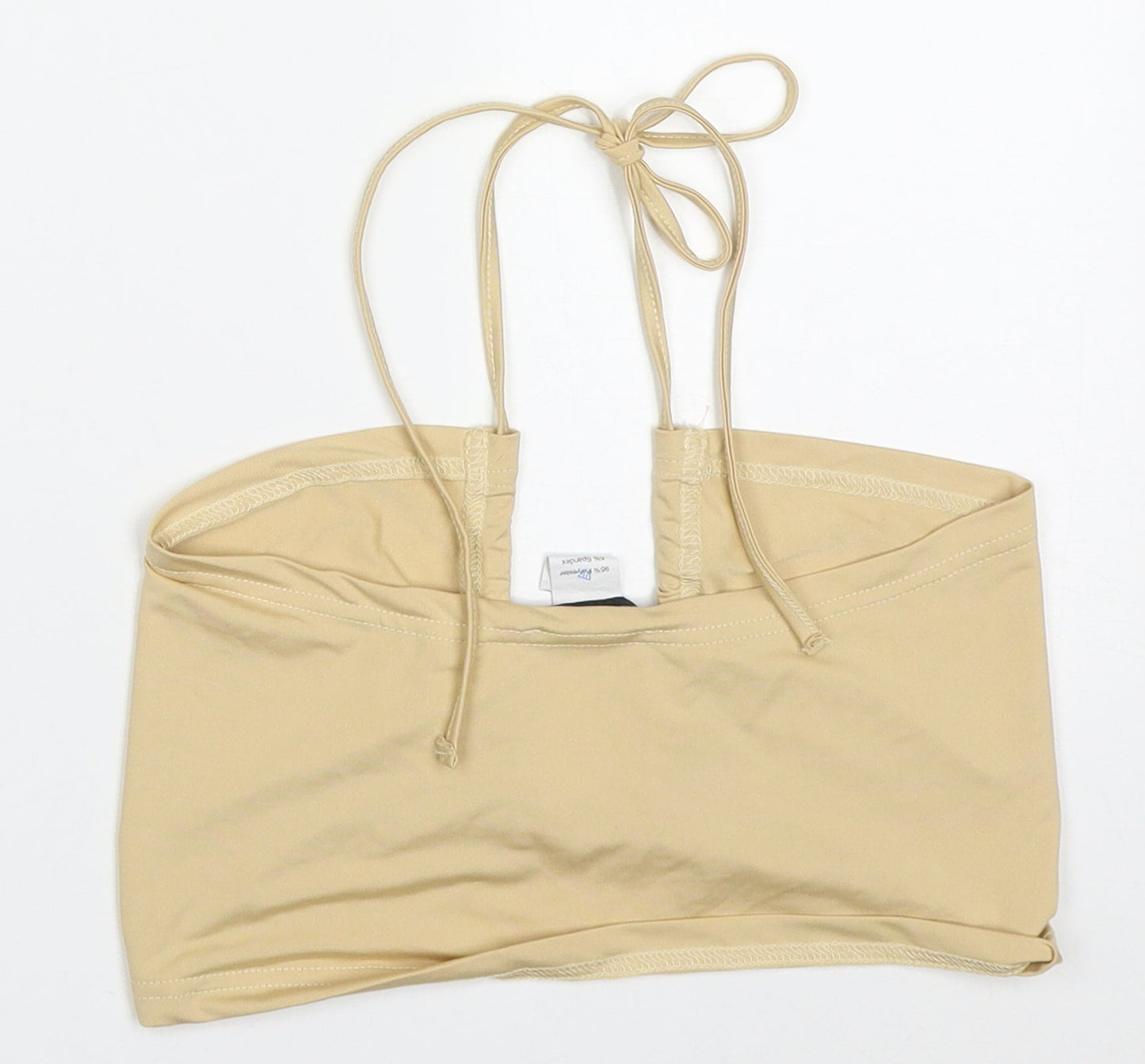 SheIn Womens Beige  Polyester Cropped Tank Size XS Halter