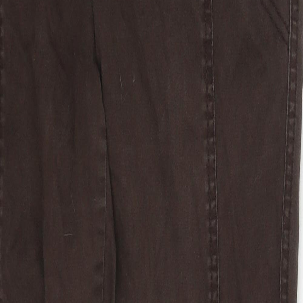 Womens UK Size 10 Debenhams Regular Fit  Brown Trousers