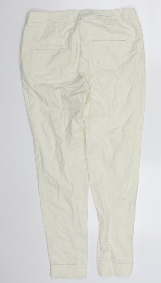 Womens UK Size 8 H&M Regular Fit  White Trousers
