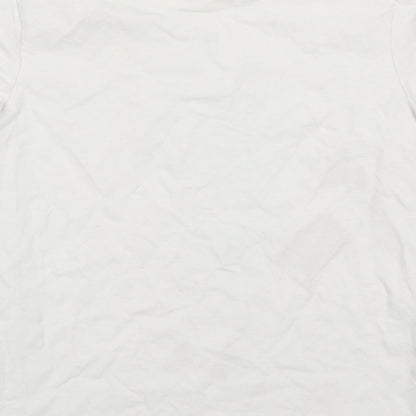 Holyfield Boys Green Colourblock Cotton Basic T-Shirt Size 10-11 Years Crew Neck Pullover