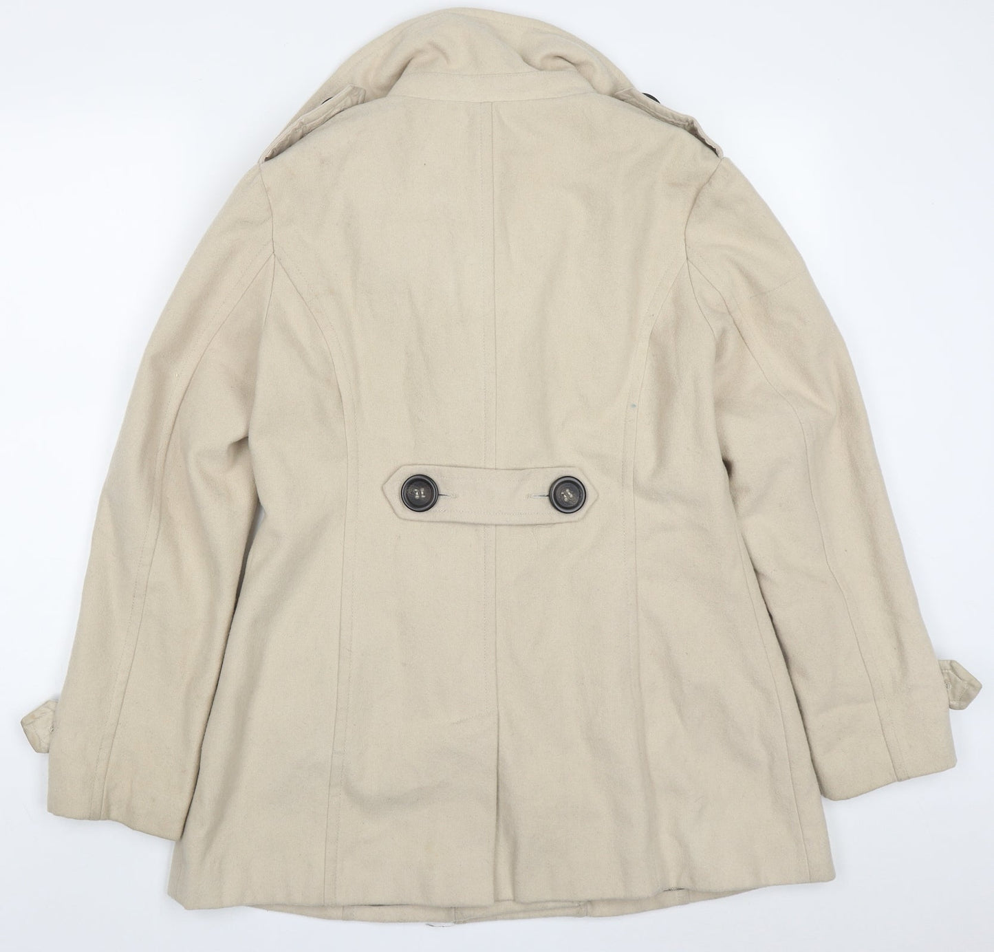 Womens UK Size 12 Atmosphere Beige Pea Coat