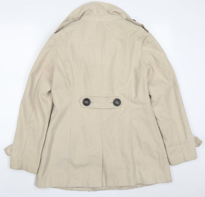 Womens UK Size 12 Atmosphere Beige Pea Coat