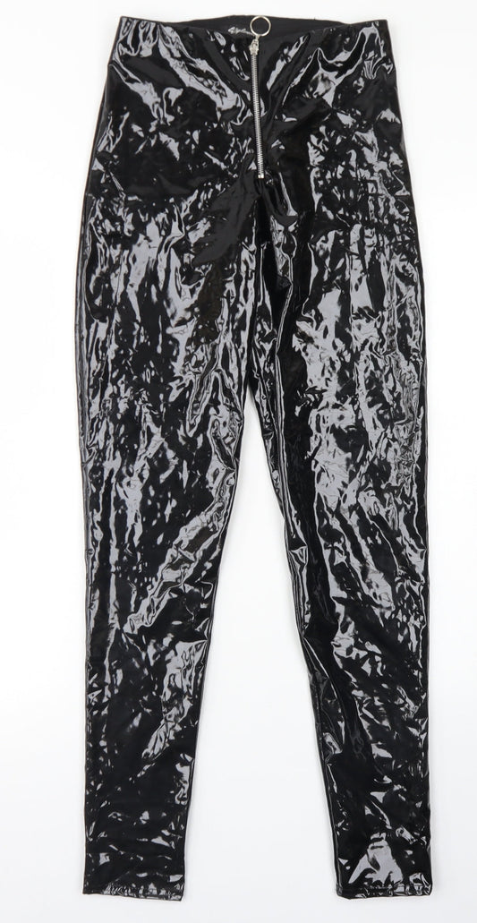 Womens UK Size 10 Stylewise Regular Fit  Black Trousers