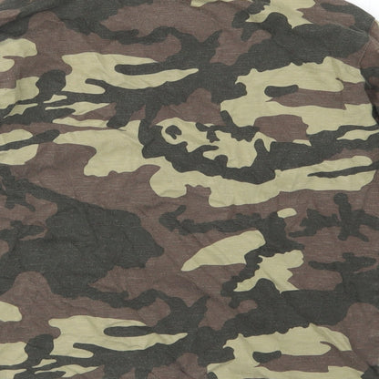 NEXT Boys Green Camouflage Cotton Basic T-Shirt Size 6 Years Crew Neck