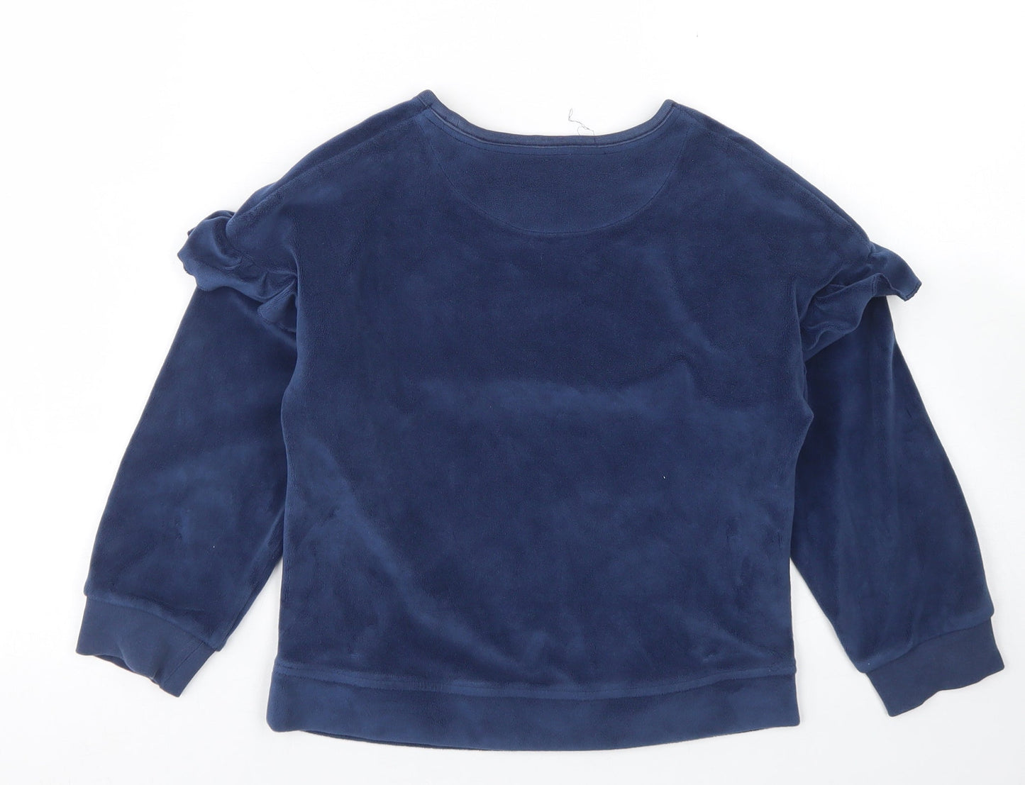 M&S Girls Blue  Polyester Pullover Sweatshirt Size 7-8 Years