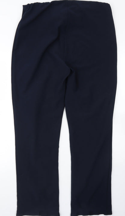 Womens UK Size 20 Preworn Regular Fit Dress Pants Blue Trousers