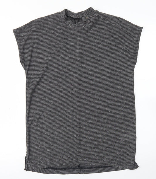Womens UK Size 6 NEXT Silver Basic T-Shirt