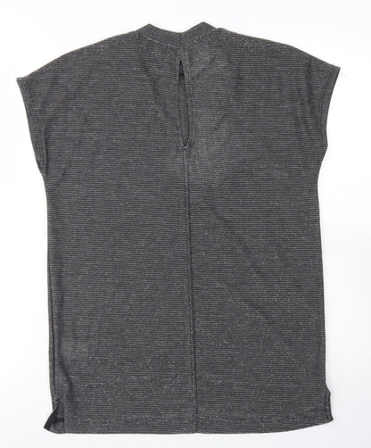 Womens UK Size 6 NEXT Silver Basic T-Shirt