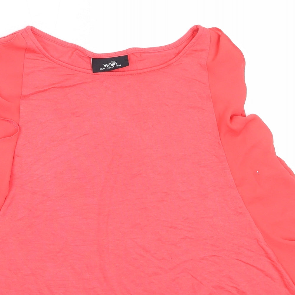 Womens UK Size 16 Wallis Pink Basic Tank
