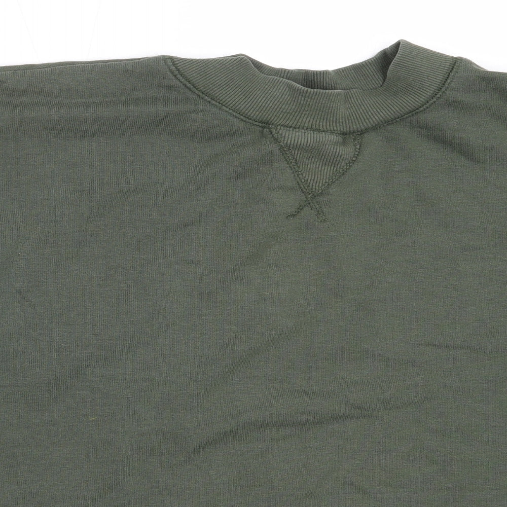 New Look Womens Green  Cotton Pullover Sweatshirt Size 8