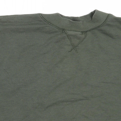 New Look Womens Green  Cotton Pullover Sweatshirt Size 8