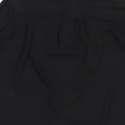 Womens UK Size 8 New Look Black Basic Button-Up