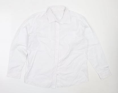 Matalan Boys White  Polyester Basic Button-Up Size 16 Years Collared  - school