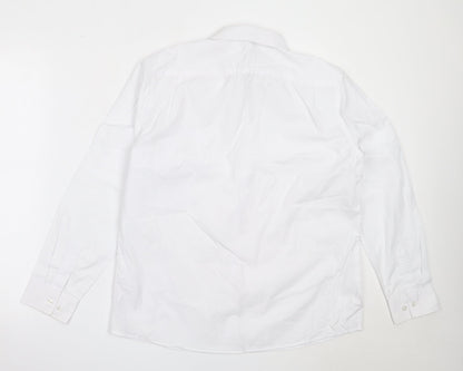 Matalan Boys White  Polyester Basic Button-Up Size 16 Years Collared  - school