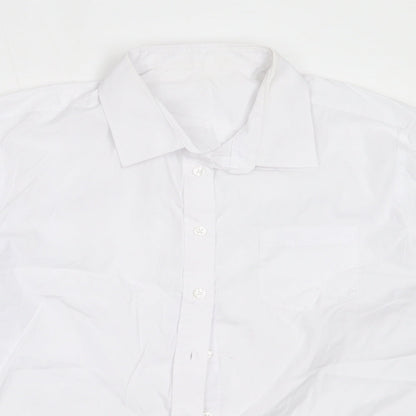 Matalan Boys White  Polyester Basic Button-Up Size 16 Years Collared  - school