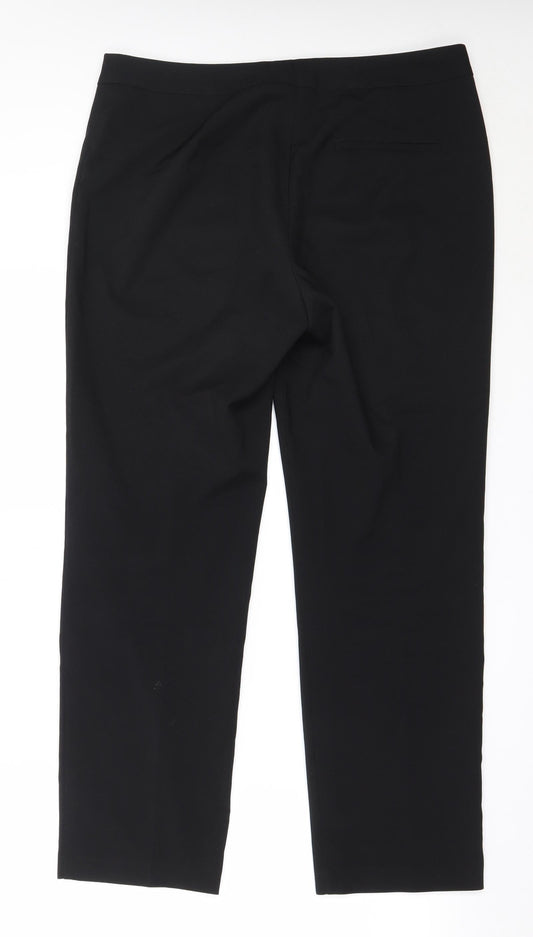 Womens UK Size 14 Papaya Regular Fit  Black Trousers