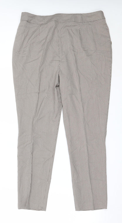 F&F Womens Beige  Polyester Trousers  Size 14 L27 in Regular