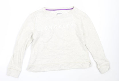 Rupert & Buckley Womens Grey  Cotton Pullover Sweatshirt Size 14