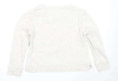 Rupert & Buckley Womens Grey  Cotton Pullover Sweatshirt Size 14