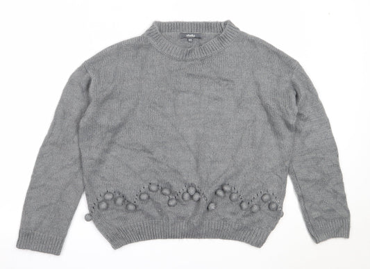 Womens UK Size 16 Studio Grey Pullover Jumper