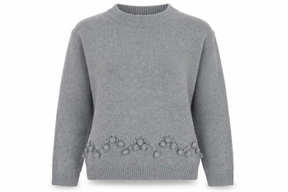Womens UK Size 16 Studio Grey Pullover Jumper
