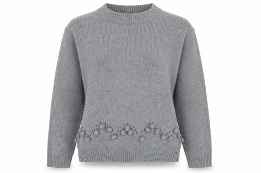 Womens UK Size 16 Studio Grey Pullover Jumper