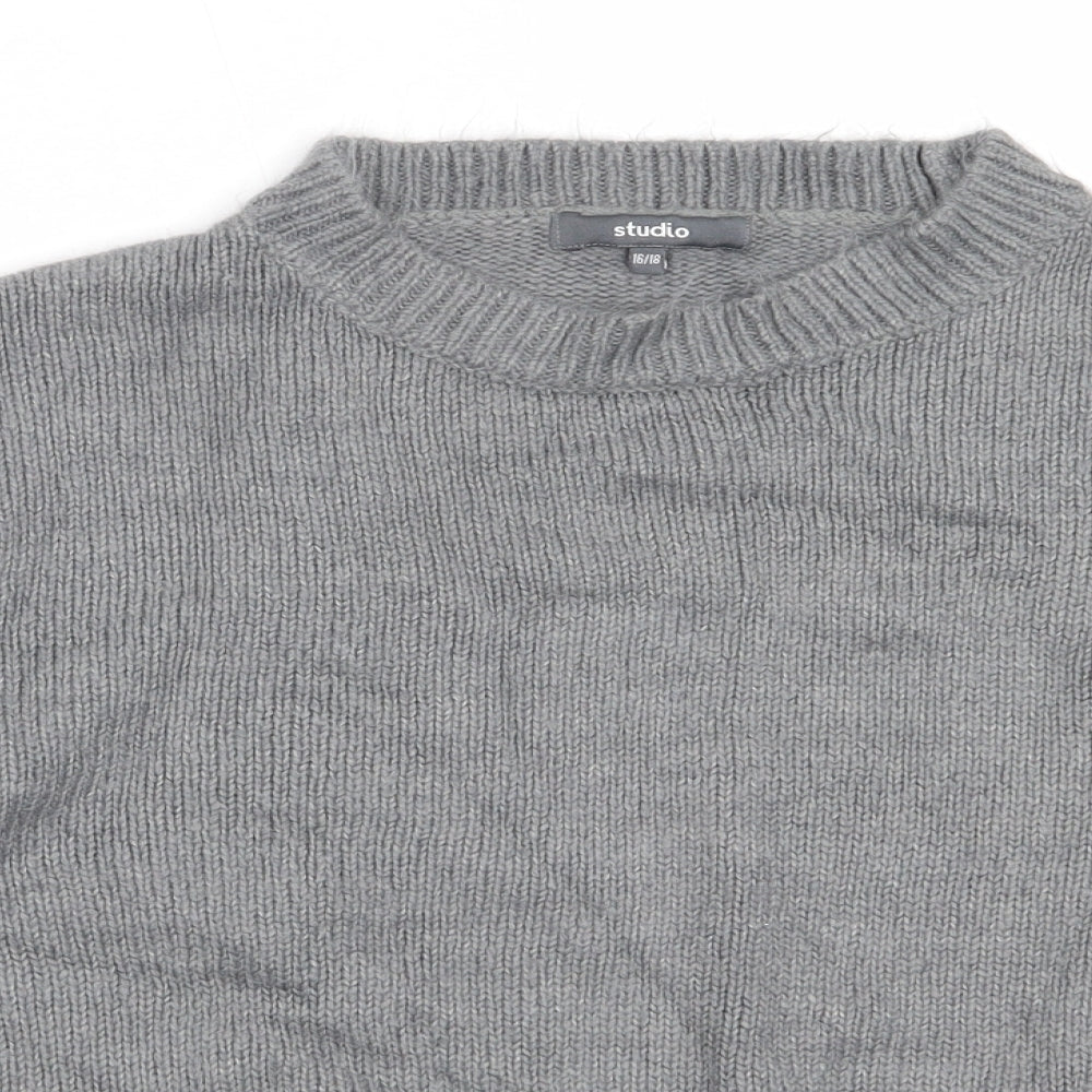 Womens UK Size 16 Studio Grey Pullover Jumper